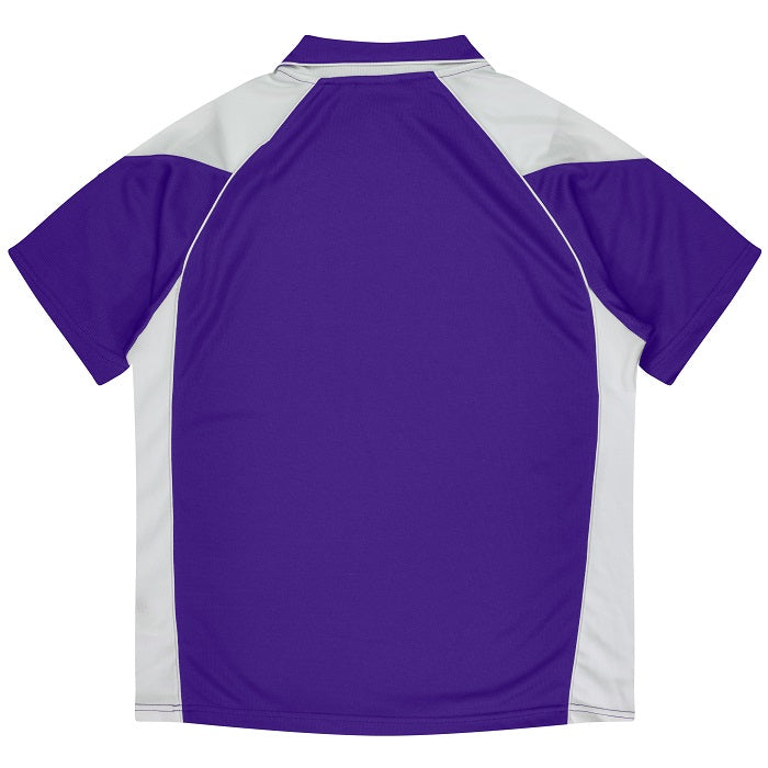 Aussie Pacific N1301 Premier Mens Polo Purple/White