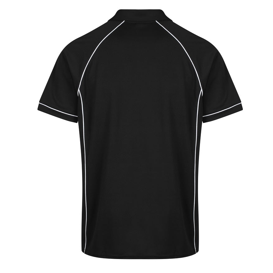 Aussie Pacific N1310 Endeavour Mens Polo Black/Silver