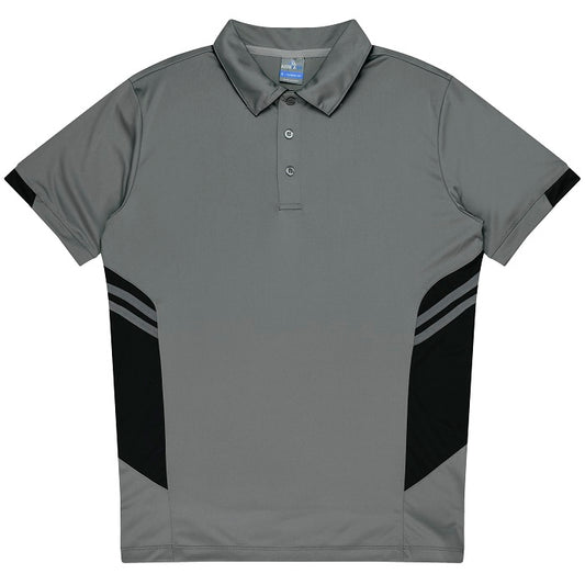 Aussie Pacific N1311 Tasman Mens Polo Ashe/Black