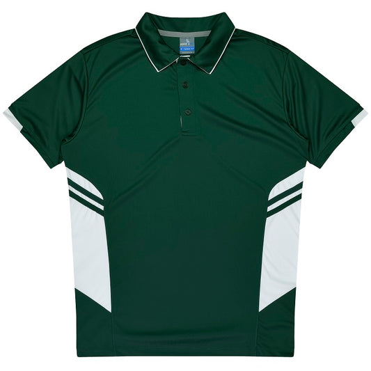 Aussie Pacific N1311 Tasman Mens Polo Bottle/White