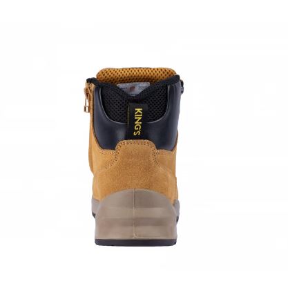 Kings 15-532Z Wheat Lace-Up Zip Sided Ankle Safety Boot