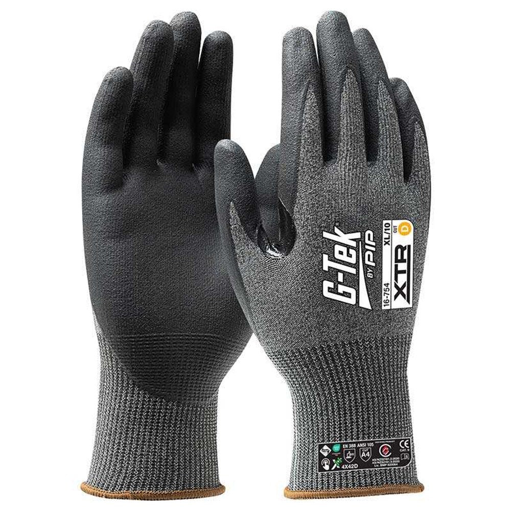 PIP 16-754 G-Tek Xtr 15G Cut D Palm Dip Glove