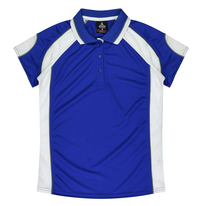 Aussie Pacific N2300 Murray Ladies Polo Royal/White