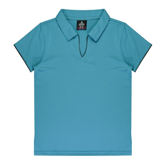 Aussie Pacific N2308 Flinders Ladies Polo Teal/Black