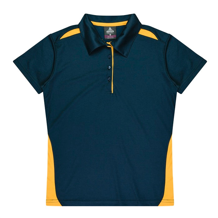 Aussie Pacific N2305 Paterson Ladies Polo Pacific White/Navy