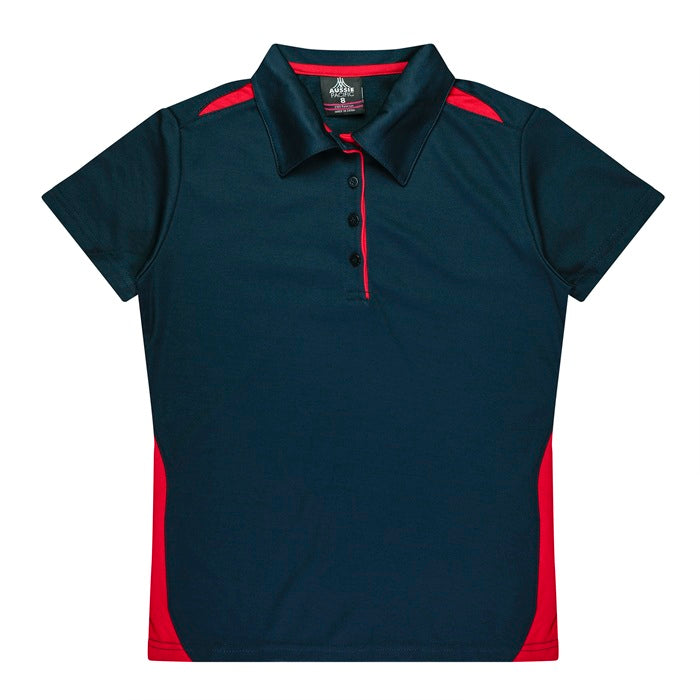 Aussie Pacific N2305 Paterson Ladies Polo Pacific White/Navy