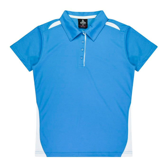 Aussie Pacific N2305 Paterson Ladies Polo Pacific White/Navy