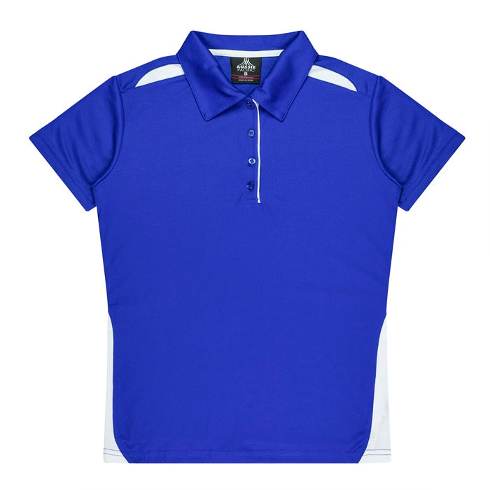 Aussie Pacific N2305 Paterson Ladies Polo Pacific White/Navy