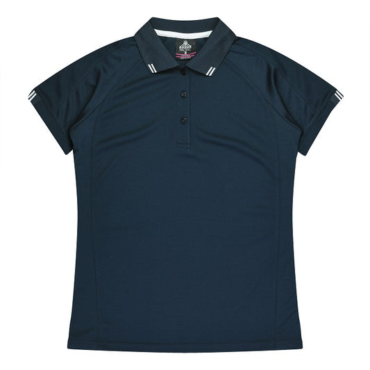 Aussie Pacific N2308 Flinders Ladies Polo Navy/White