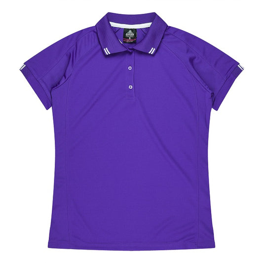 Aussie Pacific N2308 Flinders Ladies Polo Purple/white