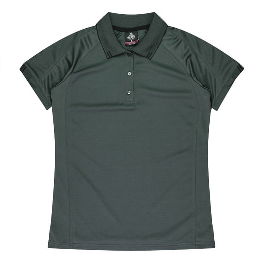 Aussie Pacific N2308 Flinders Ladies Polo Slate/Black