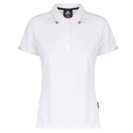 Aussie Pacific N2308 Flinders Ladies Polo White/Navy