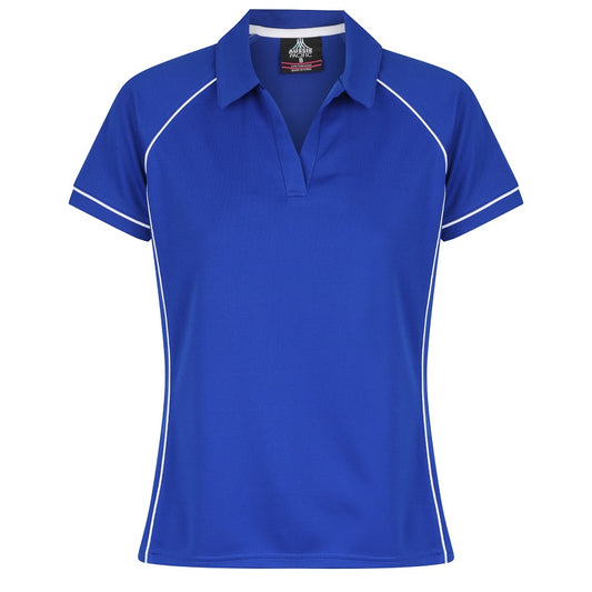Aussie Pacific N2310 Endeavour Ladies Polo Royal/White