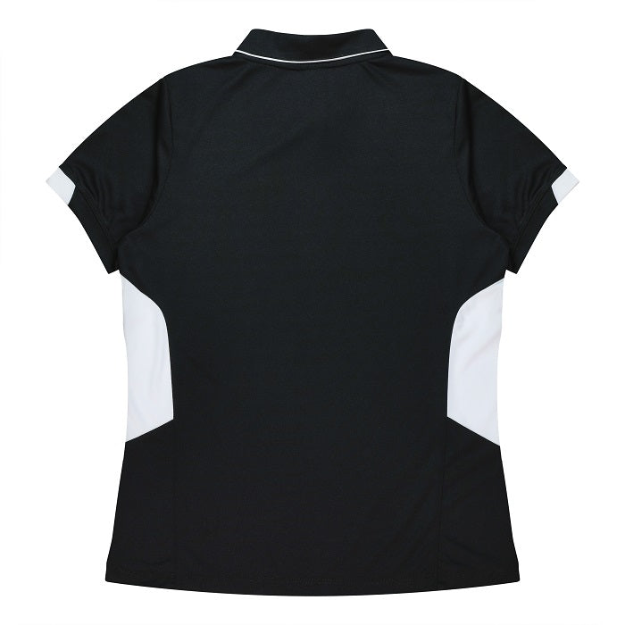 Aussie Pacific N2311 Tasman Ladies Polo Black/White