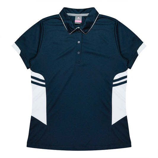 Aussie Pacific N2311 Tasman Ladies Polo Navy/White
