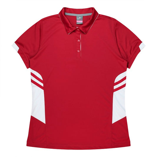 Aussie Pacific N2311 Tasman Ladies Polo Red/White