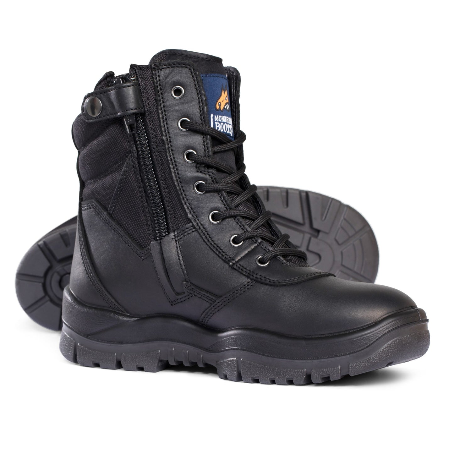 Mongrel 251020 Black High Leg ZipSider Safety Boot