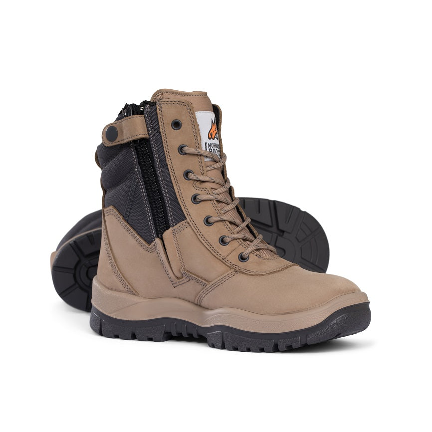 Mongrel 251060 Stone High Leg ZipSider Safety Boot