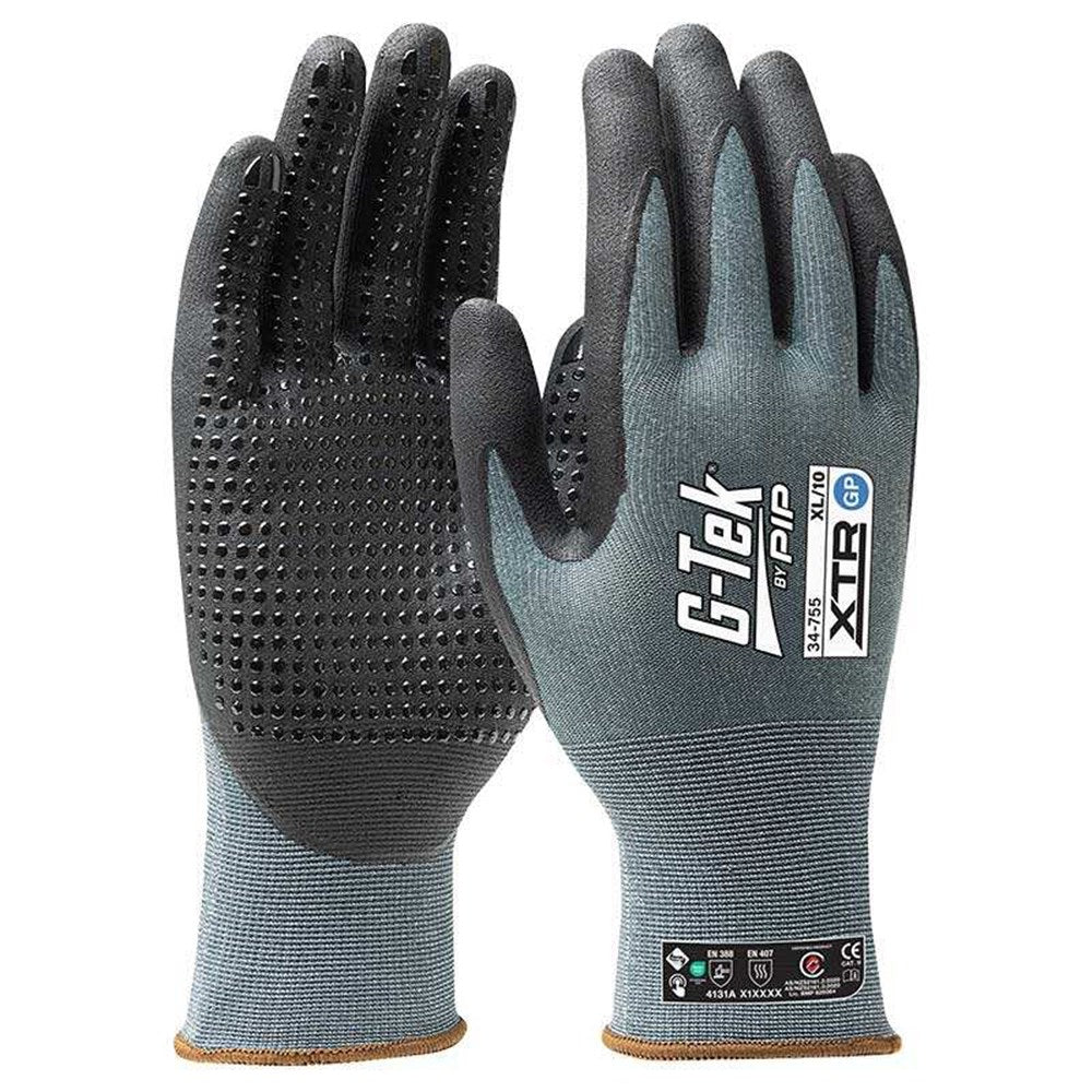 PIP 34-755 G-Tek Xtr 15G Gp Nitrile Dotted Glove