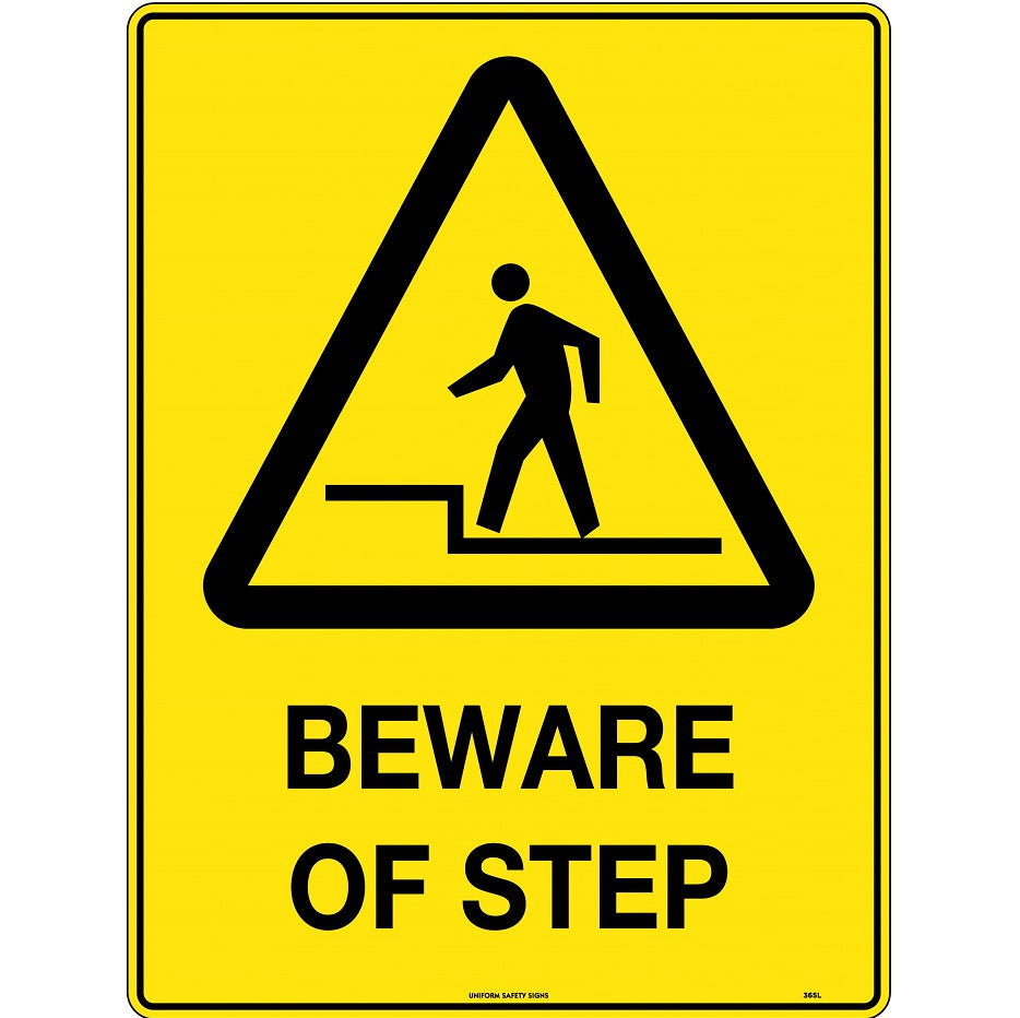 Uniform Safety Signs 365LM Beware Of Step – Metal