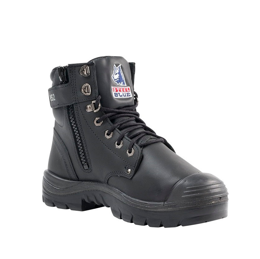 Steel Blue 382852 Argyle Zip: Nitrile Outsole/Bump Cap/Met Guard Safety Boot