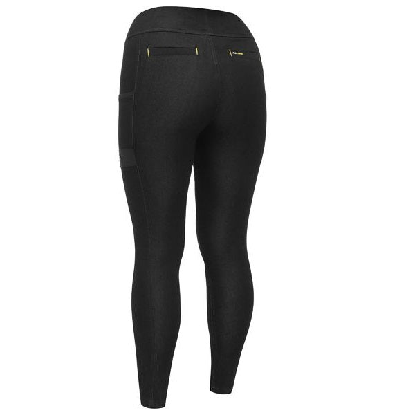 Bisley BPL6026 Women's Flx&Move™ Work Jeggings in colour Black Denim - Back view
