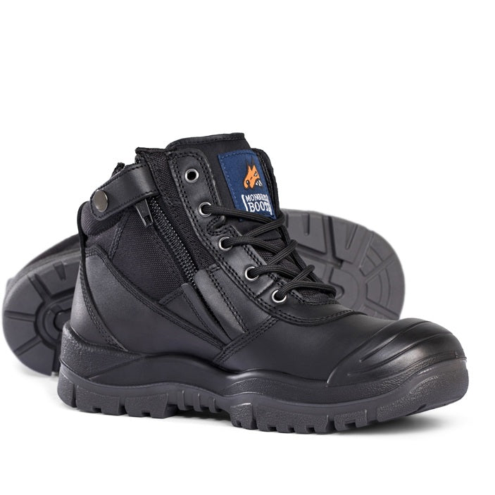 Mongrel 461020 Black ZipSider Safety Boot With Scuff