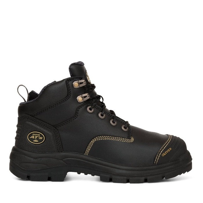 Oliver 55-340Z Black130mm Zip Side Safety Boots