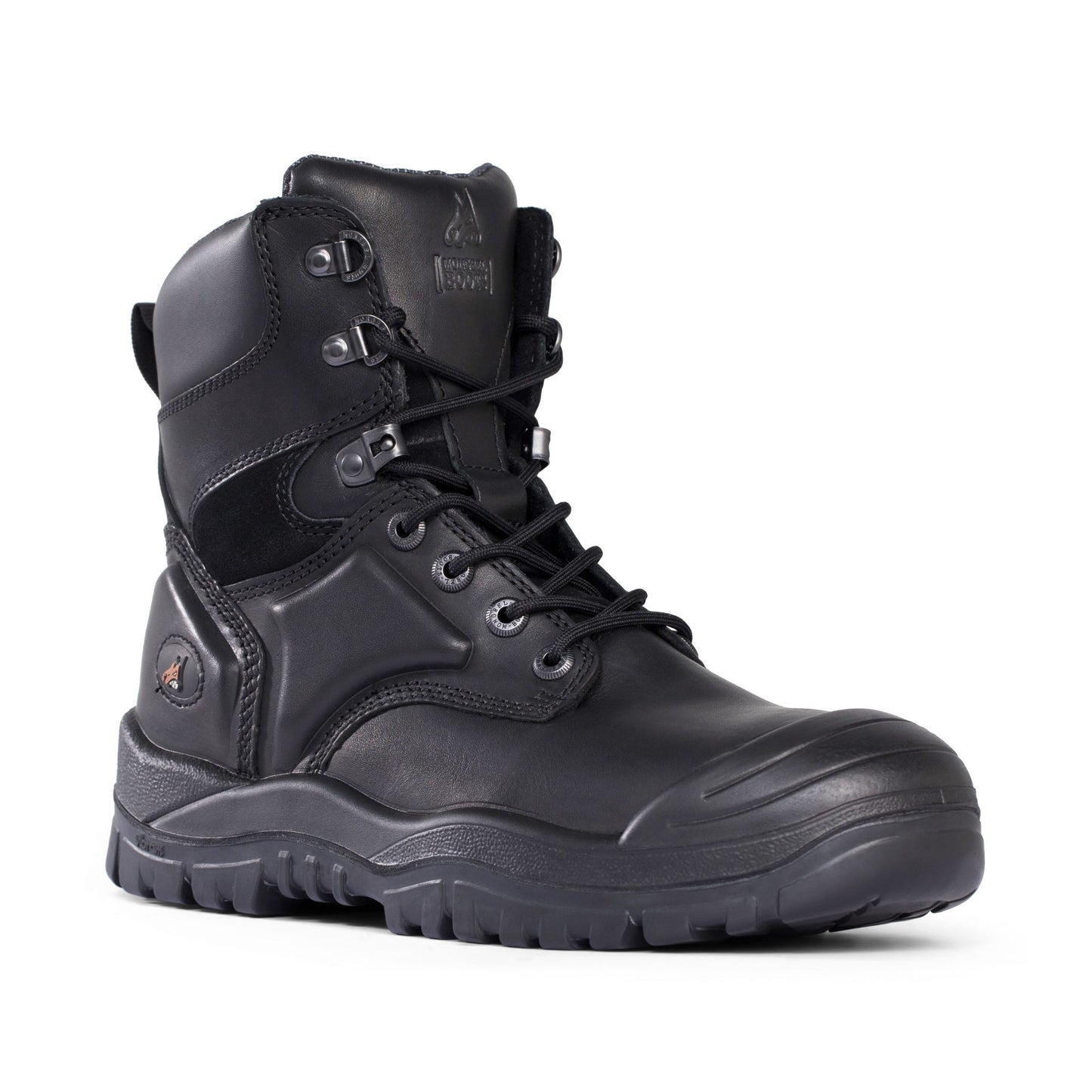 Mongrel DISCONTINUED 550020 Black High Leg Lace Up Boot with Scuff Cap