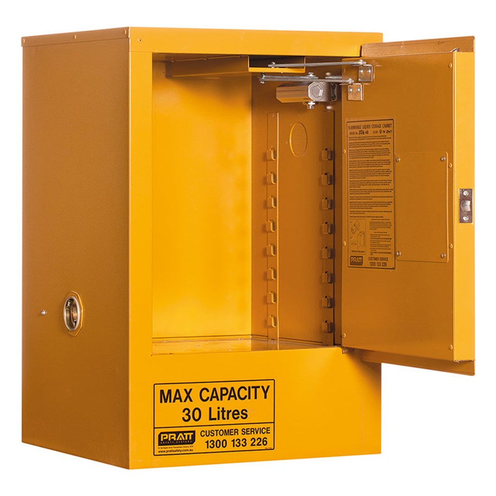 Pratt 5516AS CLASS 3 Flammable Storage Cabinet 30L 1 Door 1 Shelf