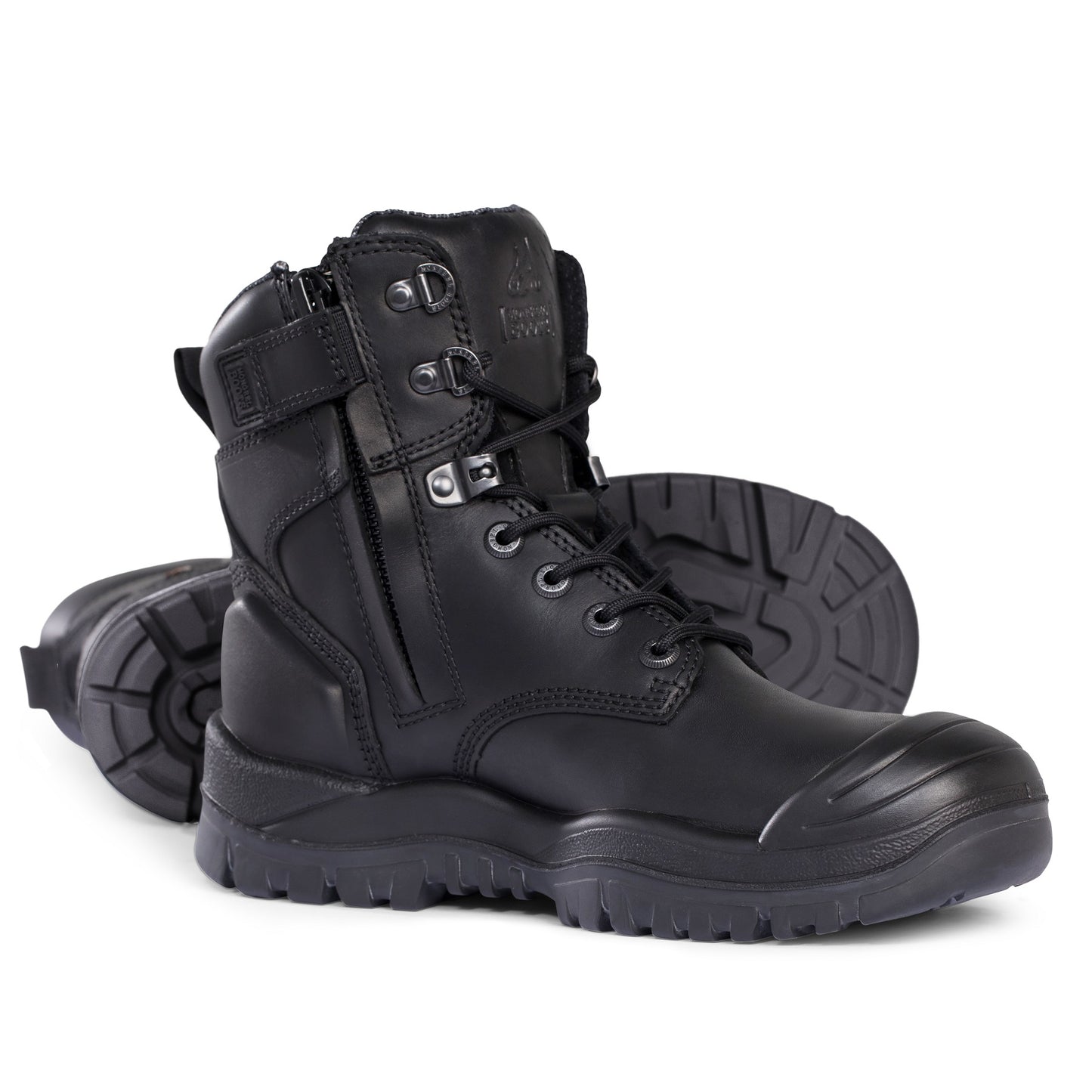 Mongrel 561020 Black High Leg ZipSider Safety Boot With Scuff Cap