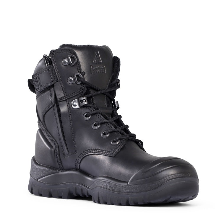 Mongrel 561020 Black High Leg ZipSider Safety Boot With Scuff Cap