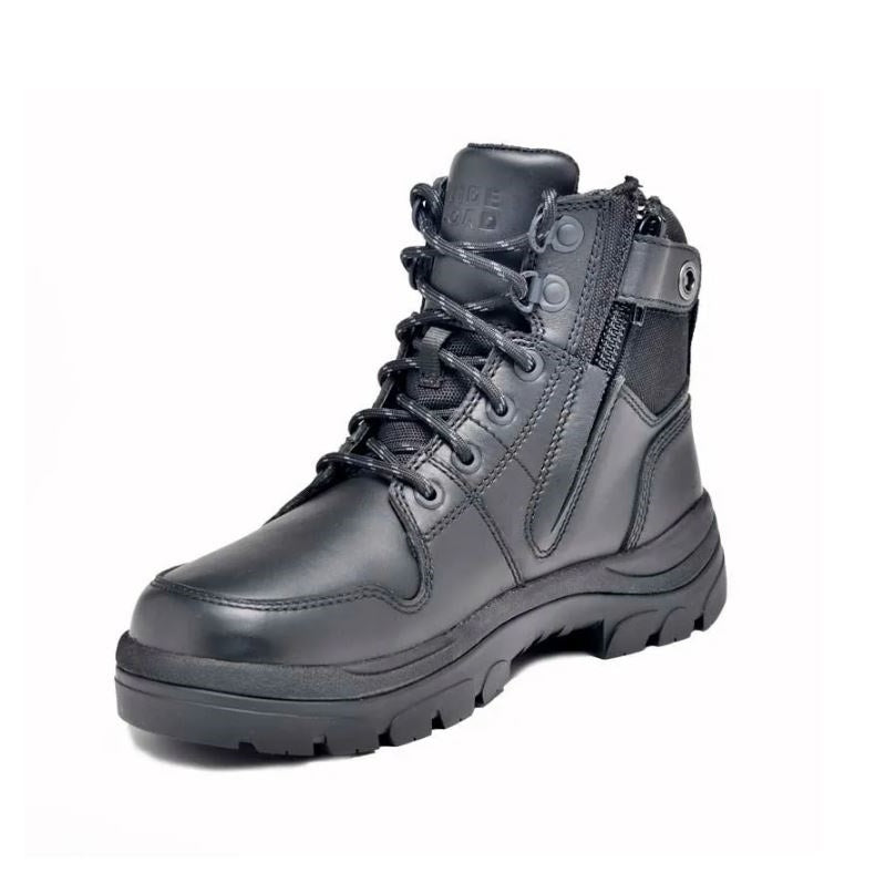 Wide Load 590BZN 6 Inch Black Soft Toe Zip / Lace Up Non Safety Boot