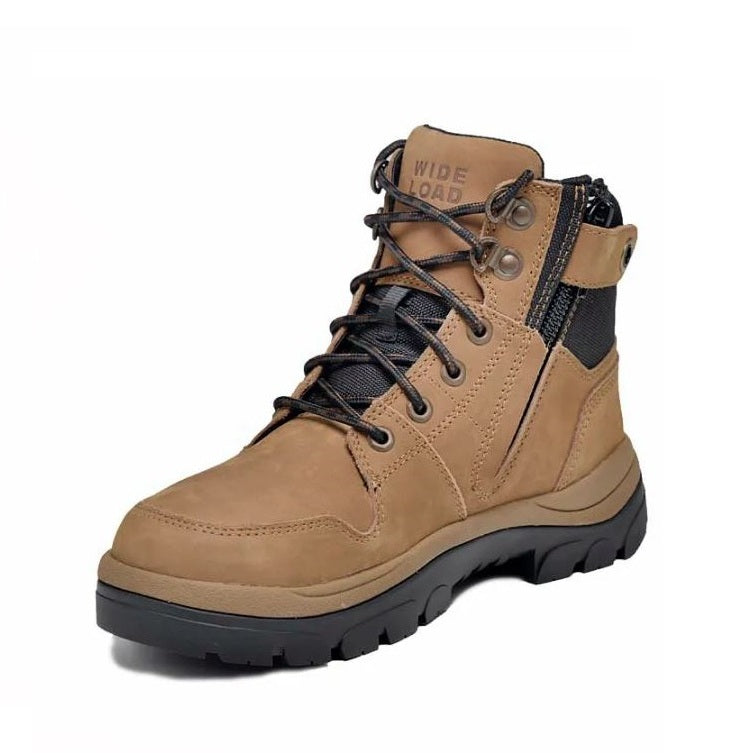 Wide Load 590TZN 6 Inch Soft Toe Zip/ Lace Up Non Safety Boot