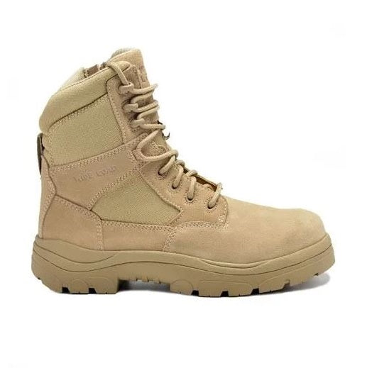 Wide Load 790SZN 8 Inch Sand Soft Toe Zip/ Lace Up Non Safety Boot