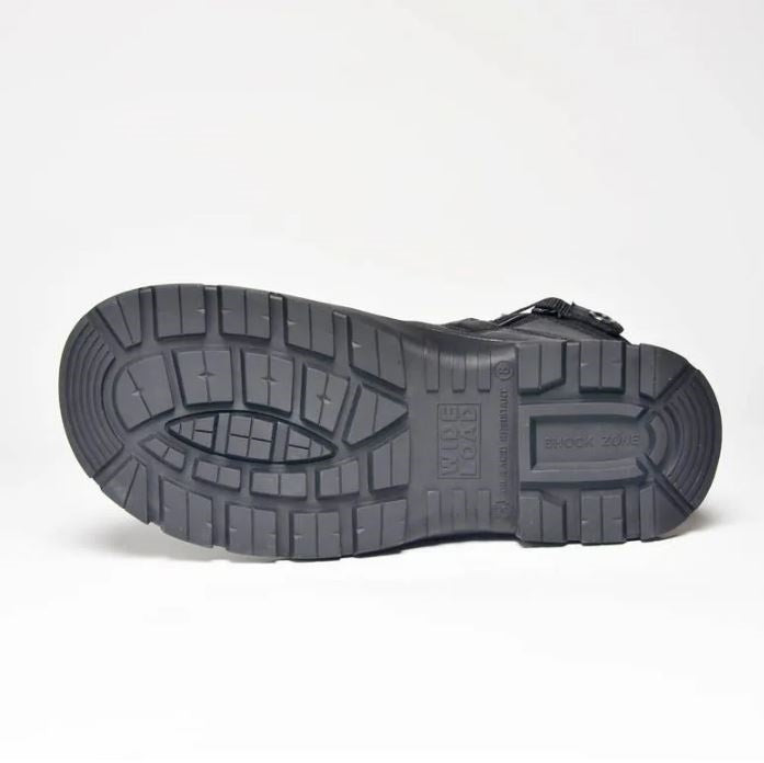 Wide Load 890BZC Black 8 Zip Side Composite Safety Boot