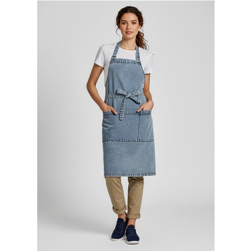 Biz Collection BA40 Clout Apron - Blue - Model View