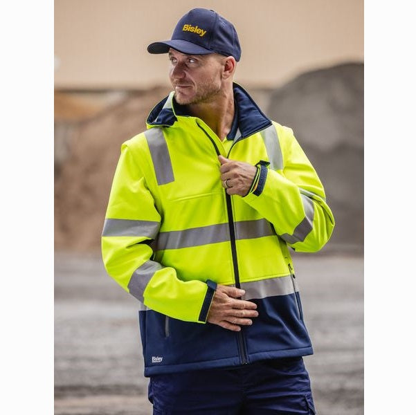 Bisley BJ6078T Taped Two Tone Hi Vis 3 In 1 Soft Shell Jacket