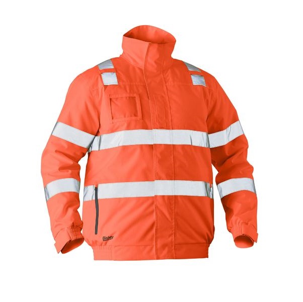 Bisley BJ6770T Taped HiVis Wet Weather Bomber Jacket