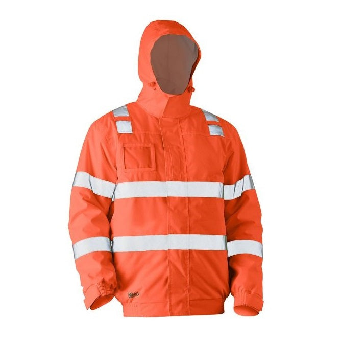 Bisley BJ6770T Taped HiVis Wet Weather Bomber Jacket