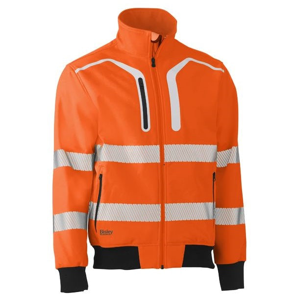 Bisley BJ6979T Taped HiVis Soft Shell Bomber Jacket
