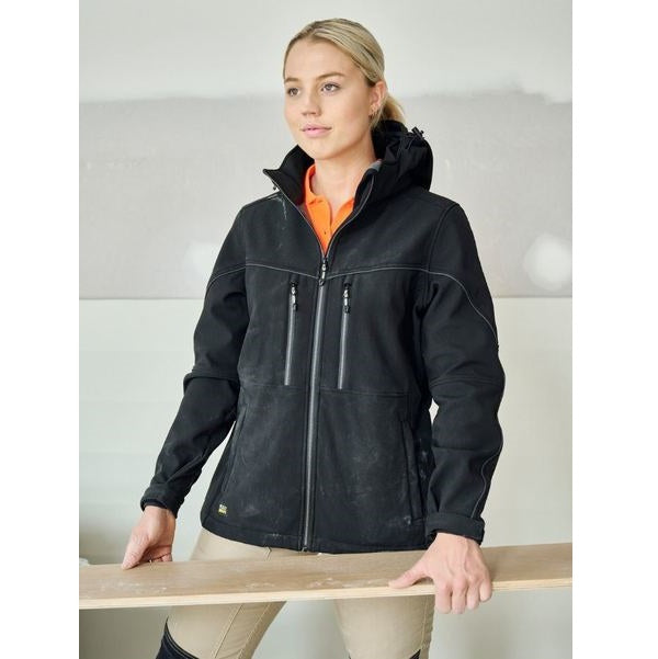 Bisley BJL6570 Womens Flex And Move Hooded Soft Shell Jacket