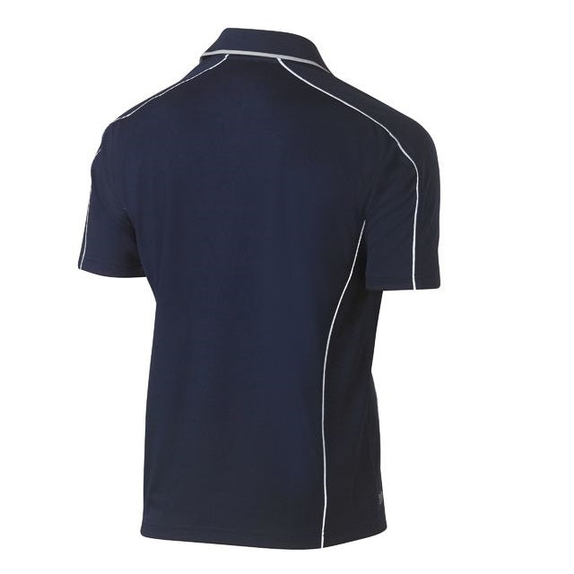 Bisley BK1425 Men's Cool Mesh Polo With Reflective Piping Navy