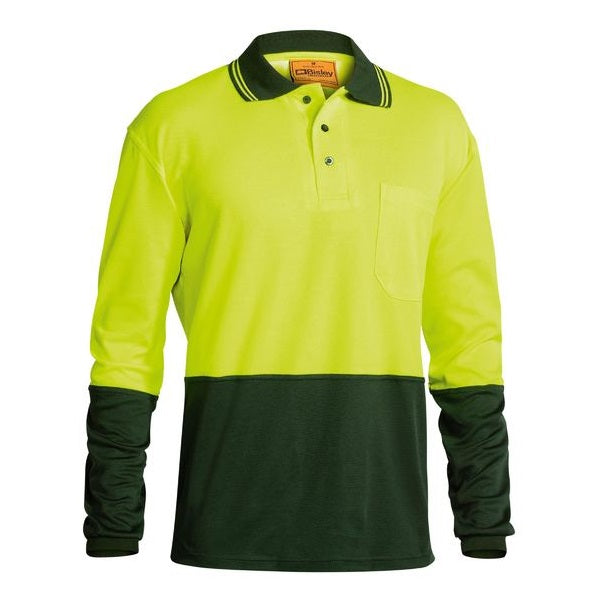 Bisley BK6234 Two Tone HiVis Polo L/S Shirt