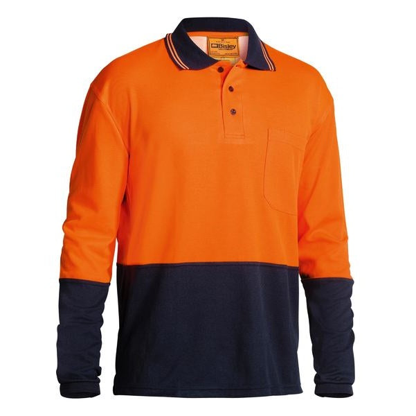Bisley BK6234 Two Tone HiVis Polo L/S Shirt