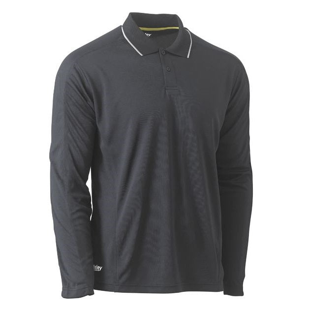 Bisley BK6425 Cool Mesh Long Sleeve Polo With Reflective Piping