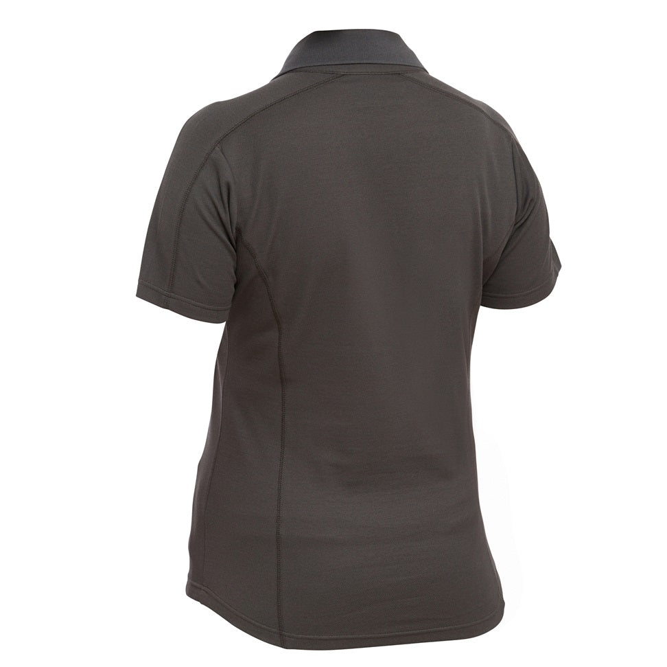 Bisley BKL1202 Women's Charcoal Colour Short Sleeve Polo - Back view