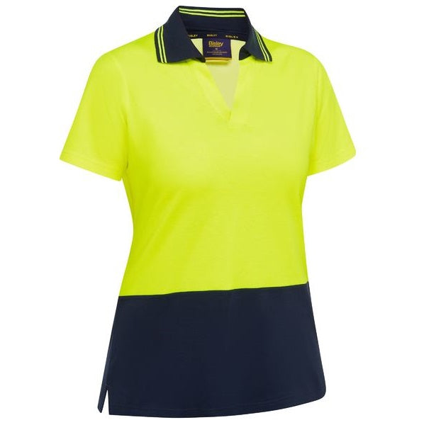 Bisley BKL1234 Womens Hi Vis V-Neck Polo