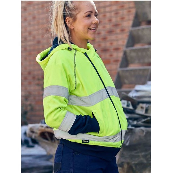 Bisley BKL6819T Womens Taped HiVis Fleece Hoodie