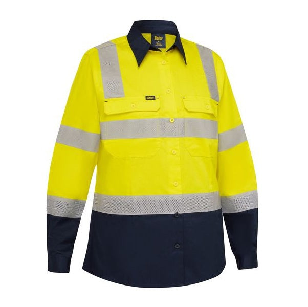Bisley BL6396T Womens Taped Biomotion Hi Vis Cool Lightweight Vented Shirt